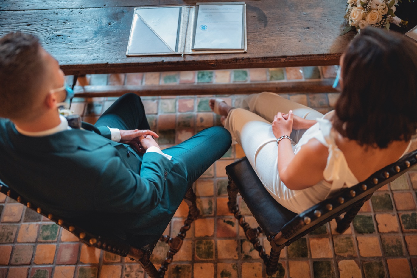 Brautpaar bei der Trauung – emotionaler Moment